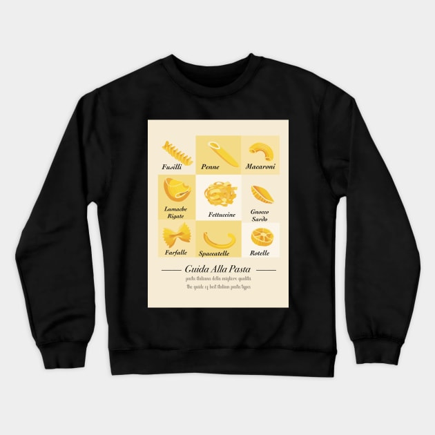 Italian pasta types Crewneck Sweatshirt by Holailustra